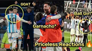 Alejandro Garnacho & Ball Girl Priceless Reactions to Messi Freekick Goal!!🔥