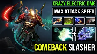 BRUTAL Slash Until Comeback Max Electric Attack Speed Juggernaut with RP Empower Cleave DotA 2