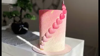 Идея декора торта на день Святого Валентина