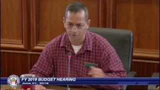 Committee / Budget Hearing - B.J.F. Cruz - Guam Customs and Quarantine - June 6, 2018 10 AM