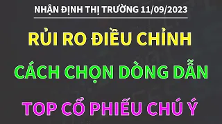 🔴🔴Nhận định thị trường 11/09 : Rủi ro điều chỉnh - Cách chọn sóng dòng - Top cổ phiếu chú ý ?