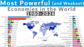 Most Powerful Economies (& Weakest Economies) in the World (1980-2026)