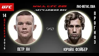 Прогноз Петр Ян   Юрайа Фэйбер  UFC 245