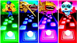 Sheriff Labrador vs Car Eater vs Bus Eater vs Babybus I Tiles Hop EDM Rush