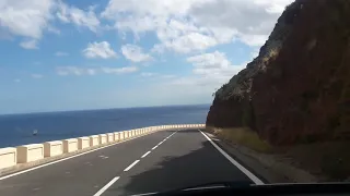 Driving with music in a beautiful Tenerife!