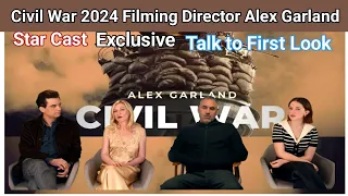 Civil War  2024 filming director Alex Garland & star cast Exclusive talk about FIRST look.#a24films