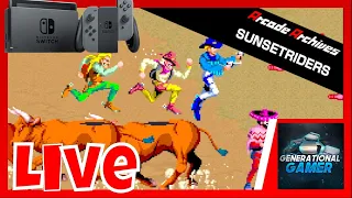 Sunset Riders (Arcade Archives) for Nintendo Switch - Complete Playthrough (x2) - Live