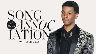 Brett Gray Sings Usher, Bruno Mars, and "Baby Blue" in a Game of Song Association | ELLE