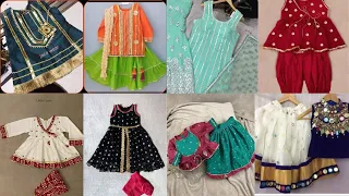 Latest Baby Girl Homemade Mirror Work & gota  Dress Designs 2024 | Stylish Baby Frocks Designs 2024|