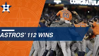 Astros win 112 in 2017 season including World Series