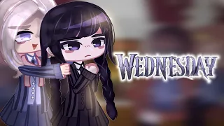 Wednesday Characters React 🌪🌂 || Wenclair || Wednesday Addams || @-Amethyst. || 2/?? ||