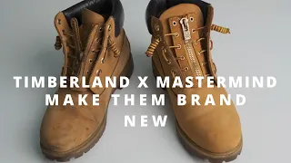 Cleaning Old Timberland X Mastermind