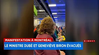 Négociations en santé: Geneviève Biron interrompue par les syndiqués - Reportage, 18h