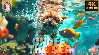 WONDERFUL MARINE CREATURES & CUTE ANIMALS Playing in Water 4K(60FPS) 🌊 Seaside Calm Sea Sounds