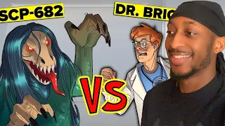 SCP-682 VS Dr. Bright (SCP Animation) Reaction!