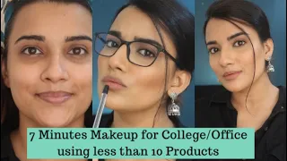 7 MINUTES MAKEUP ROUTINE FOR OFFICE/COLLEGE GOING FEMALES | USING  9 PRODUCTS | BEGINNERS MAKEUP KIT