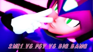 {MMD} 2NE1 VS PSY Vs BIG BANG {MMX} -100th Video!-