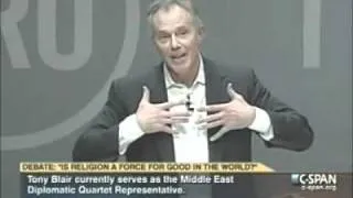 Christopher Hitchens vs Tony Blair Debate  Is Religion A Force For Good In The World