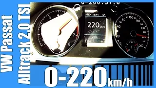 Volkswagen Passat Alltrack 2.0 TSI 0-220 km/h NICE! Launch Control DSG Acceleration