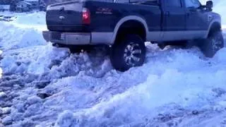 Ford F250 stuck in snow