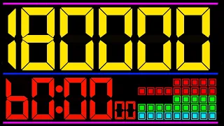 BCG 1 Hour Countdown (LED Frame Counter 180,000 Frames - 50 FPS) Remix BBC Arabic Countdown