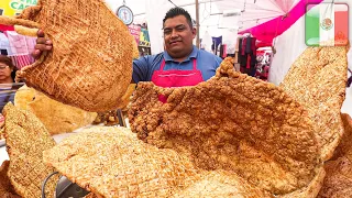 PAREDES de CHICHARRÓN 😮 Comida Callejera Masiva del Tianguis + TOUR Épica de Gastronomía en CDMX