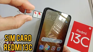 How to put a SIM card in Redmi 13c, comment installer une puce dans le Redmi 13c