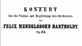 Mendelssohn - Violin Concerto Op.64 in E minor (Hudson, Goodman) (Manuscript Score)