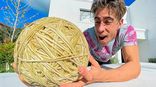 WE MAKE THE LARGEST BALL WITH ELASTIC BANDS ( RUBBER BANDS) IN THE WORLD !!!