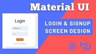 Design Modern Responsive Login & Signup Form With Material UI And React | Material UI Project