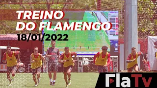 TREINO FLAMENGO – Calor, trabalho intenso e renovação de Arrascaeta