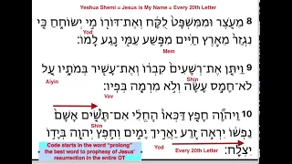 Hebrew Bible Code in Isaiah 53  - Jesus is My Name