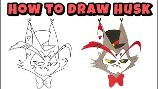 How to Draw Gambler & Magician Husk from Hazbin Hotel Easy and Quick