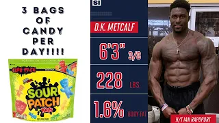 Stacked eating 3 bags of candy a day | DK Metcalf's diet