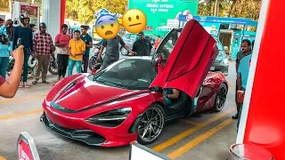 What happened when supercar entered petrol station