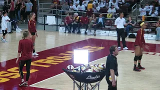 trojancandy.com:  The USC Women's Volleyball Team Warms Up for their UCLA Match