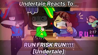 Undertale Reacts To RUN FRISK RUN!!!! [Undertale] (Gacha Club)