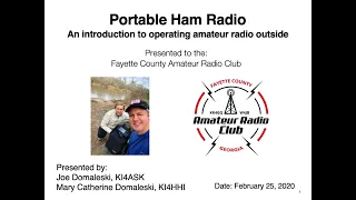 An Introduction to Portable Ham Radio by KI4ASK and KI4HHI