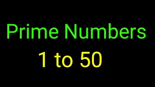 Prime Numbers Between 1 to 50