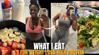 WHAT I EAT IN A DAY TO LOSE WEIGHT! HIGH PROTEIN FOR FAT LOSS!