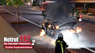 Notruf 112 - Schaum für den PKW Brand! | Die Feuerwehr Simulation 2