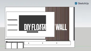 diy / fai da te / floating TV wall / 75 inches/pollici Tv