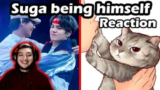 SUGA IS A FUNNY GUY - 'BTS SUGA being himself :)' REACTION