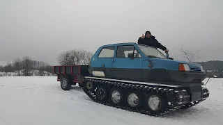 Самодельный гусеничный вездеход часть 18, делают крылья, прицепное.