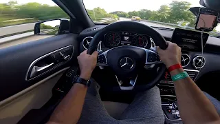 Mercedes A45 AMG Autobahn Test - Top Speed and Accelerations