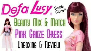 🧢 DEFA LUCY BEAUTY MIX & MATCH PINK GAUZE DRESS BARBIE CLONE FASHION DOLL 👑 ECW 🌎 UNBOXING & REVIEW