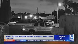 8 people shot at Carson house party, suspect at large