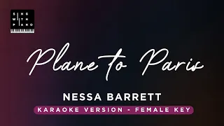 Plane to Paris - Nessa Barrett (Original Key Karaoke) - Piano Instrumental Cover with Lyrics