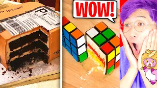AMAZING CAKES THAT LOOK LIKE EVERYDAY OBJECTS!? (BOXY & FOXY REACTION!) *CAKE OR FAKE CHALLENGE!*