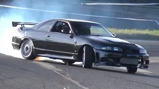 Nissan Skyline R33 Drifting at Castelletto Circuit! - Luca Merli from Daigo Saito FatFiveRacingドリフト